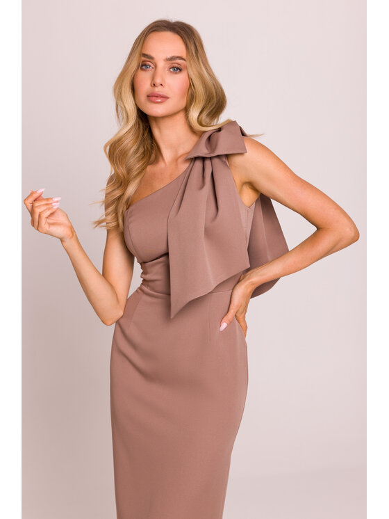 Made of Emotion Made of Emotion Sukienka wieczorowa M847 Brązowy Premium Fit