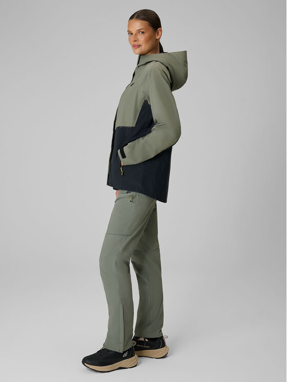 4F 4F Outdoorové kalhoty INBETWEEN TRAIL Khaki Regular Fit