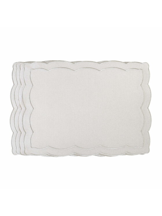 Roseberry Home Roseberry Home Podkładka na stół haftowana Silver Onde Srebrny