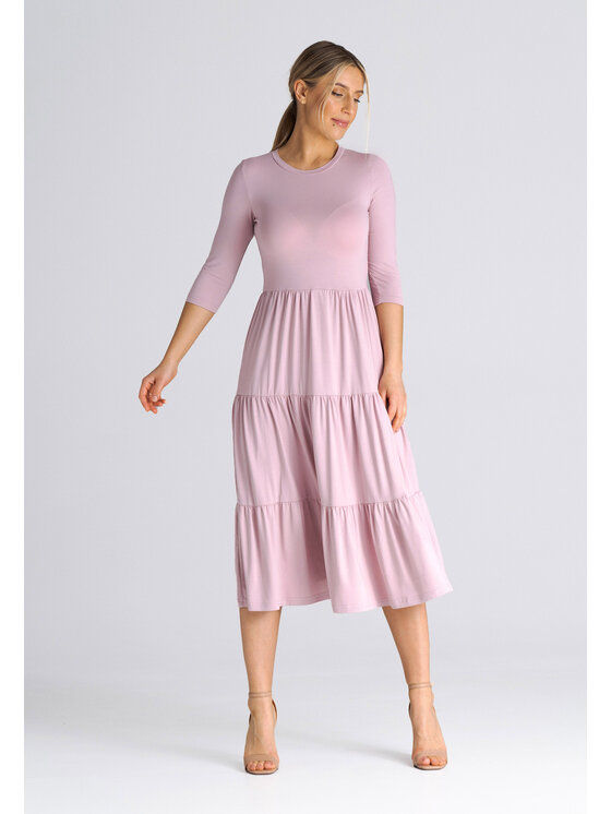 FIGL FIGL Sukienka codzienna SUKIENKA M943 Różowy Regular Fit