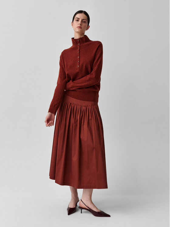 TATUUM TATUUM Spódnica midi BRITI Czerwony Flare Fit