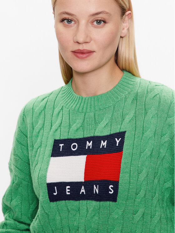 Tommy Jeans Tommy Jeans Pullover DW0DW14261 Grün Regular Fit