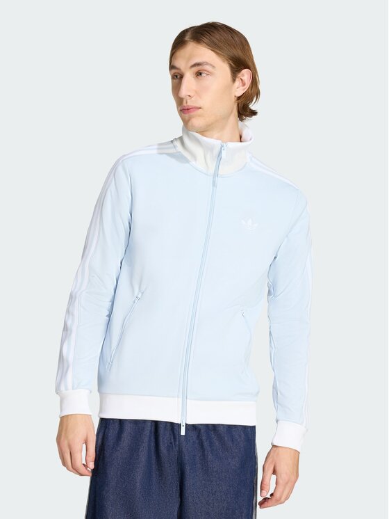 adidas adidas Bluza CLASSIC Błękitny Slim Fit