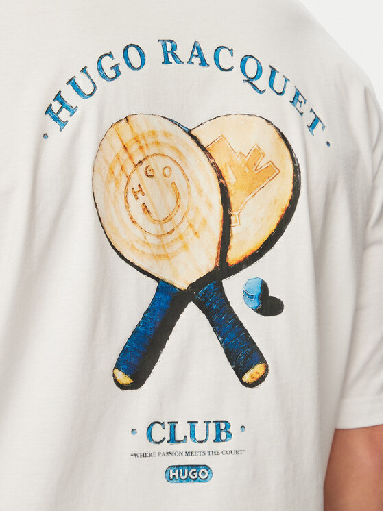 HUGO HUGO T-Shirt Nulaxo 50560093 Kremowy Regular Fit