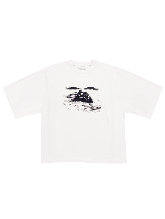 2005 2005 T-Shirt Wasteland Biały Oversize