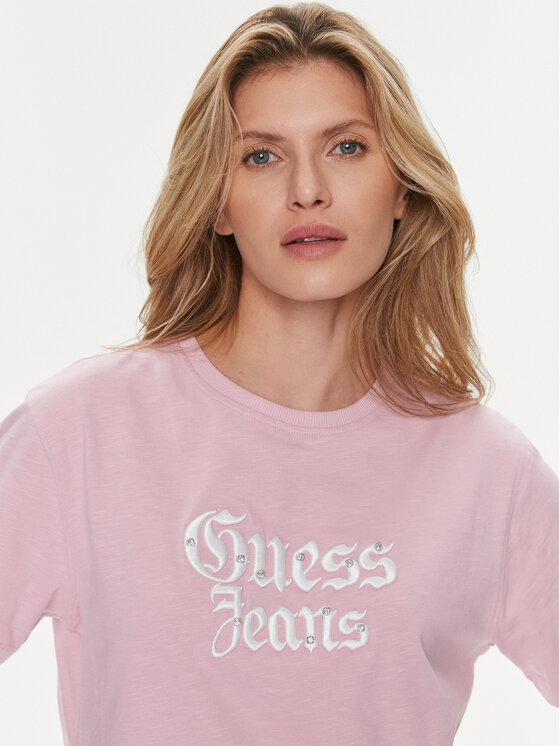 Guess Guess Тишърт Gothic W4RI49 K6XN4 Виолетов Regular Fit