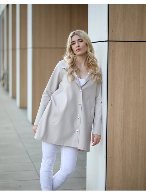 VANNSKJOLD VANNSKJOLD Kurtka przeciwdeszczowa GRACE Beżowy A-Line Fit