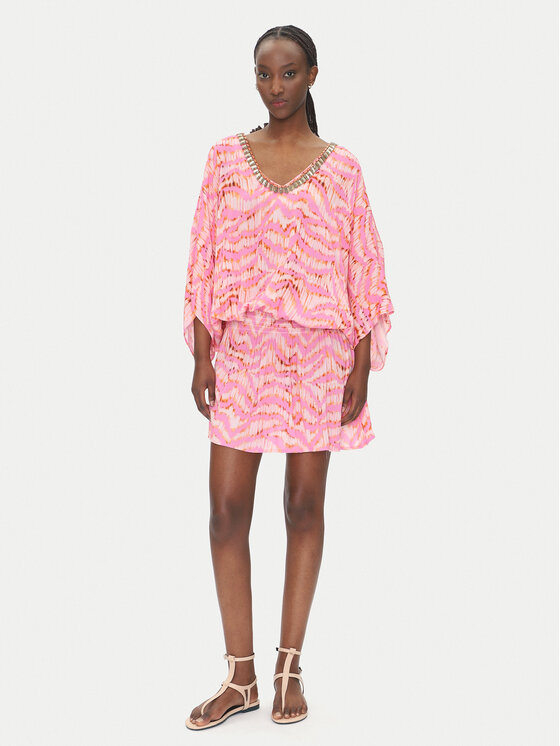 LOLA CASADEMUNT LOLA CASADEMUNT Rochie de vară LS2516031 Roz Regular Fit