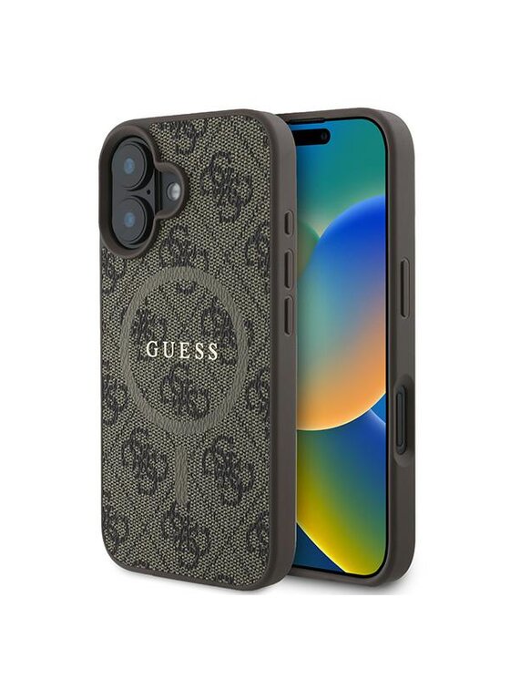 Guess Guess Etui na telefon Apple iPhone 16 Plus Brązowy