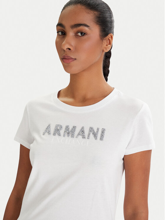 Armani Exchange Armani Exchange Majica XW002106 AF10356 U0002 Bela Slim Fit