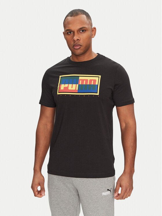 Puma Puma T-Shirt Graphics Box 684827 Μαύρο Regular Fit