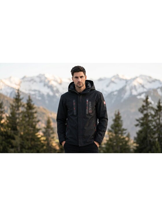 Geographical Norway Geographical Norway Kurtka przejściowa SZ2204H/GN-BLACK Czarny Reglan Fit