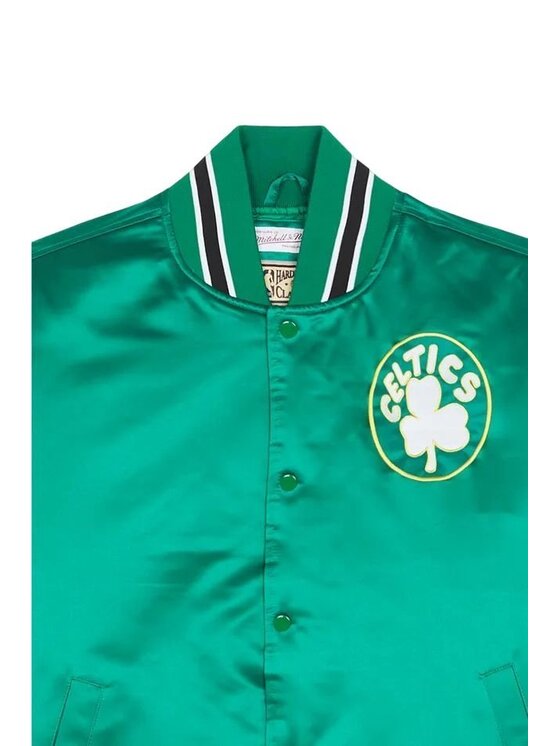 Mitchell & Ness Mitchell & Ness Giubbotto invernale NBA PRIMETIME HEAVYWEIGHT SATIN JACKET VINTAGE LOGO CELTICS Verde Regular Fit