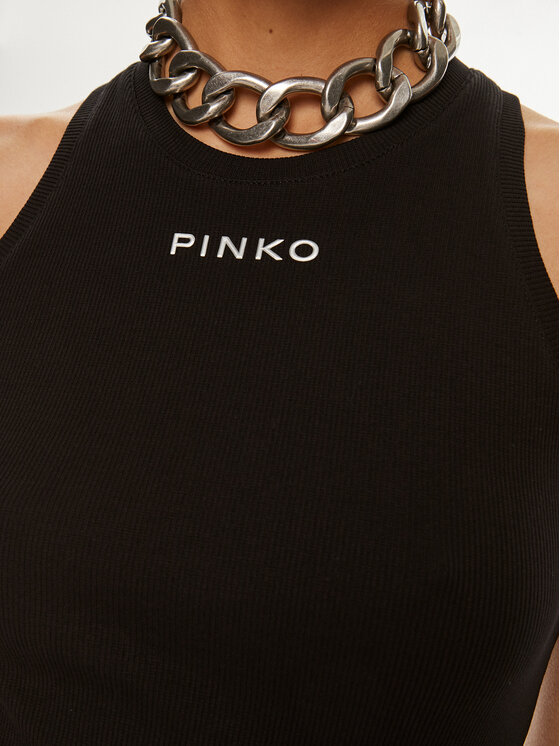 PINKO Pinko Marškinėliai Distinto 100822 A22X Juoda Regular Fit