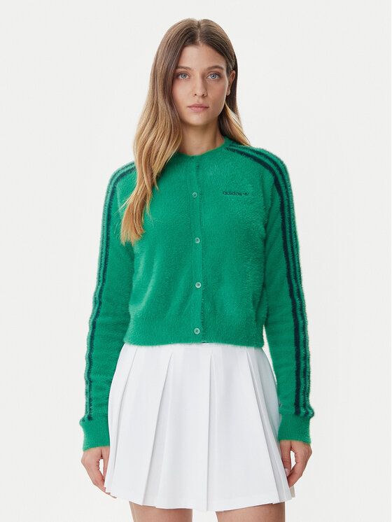 adidas adidas Cardigan Fluffy JW5177 Verde Regular Fit