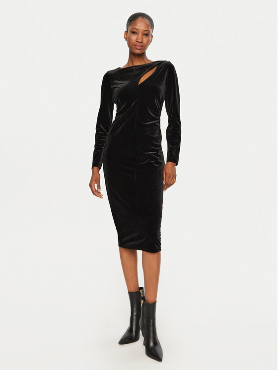 Armani Exchange Armani Exchange Коктейльна сукня 6DYA76 YJ9WZ 1200 Чорний Regular Fit