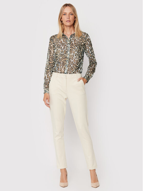 Guess Guess Riidest püksid Zoe W2YB01 K8RN0 Beež Regular Fit