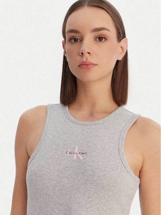Calvin Klein Jeans Calvin Klein Jeans Každodenné šaty Monologo Baby LV047F242G Sivá Slim Fit