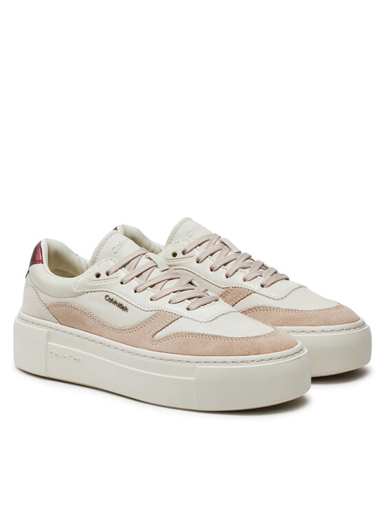 Calvin Klein Calvin Klein Tenisice Ff Cupsole Lace Up W/Ml Mix M HW0HW02125 Bež