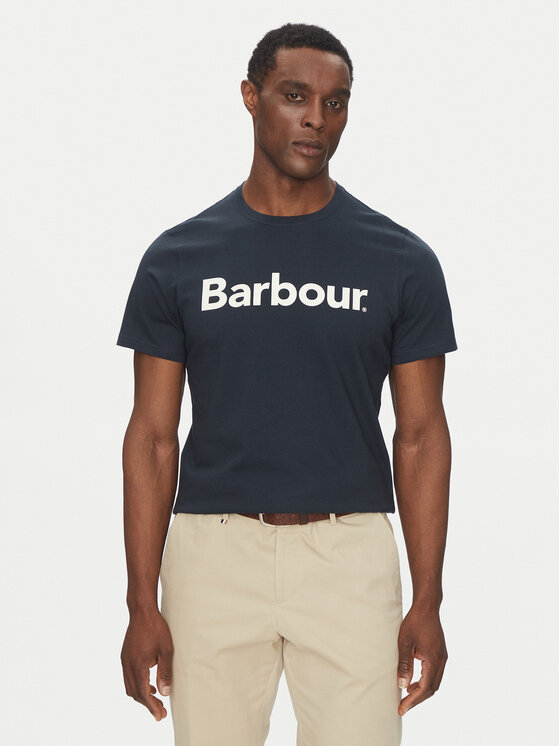 Barbour Tričko Logo MTS0531NY31 Tmavomodrá Tailored Fit