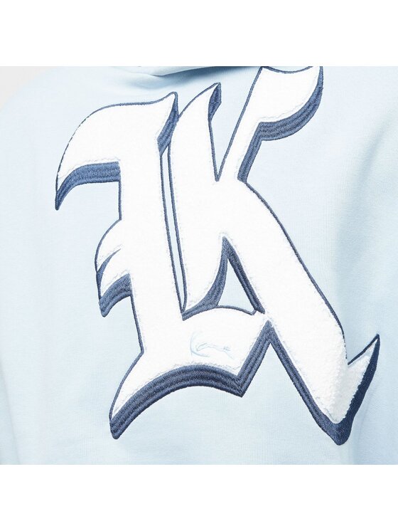 Karl Kani Karl Kani Felpa SMALL SIGNATURE OS HOODIE Blu Regular Fit