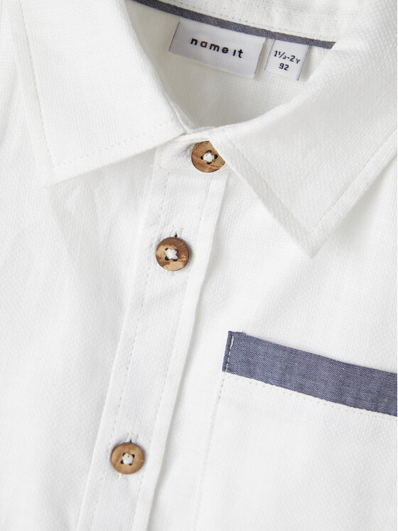 NAME IT NAME IT Camicia 13216662 Bianco Regular Fit