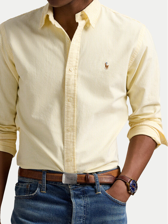 Polo Ralph Lauren Polo Ralph Lauren Cămașă 710953704004 Galben Custom Fit