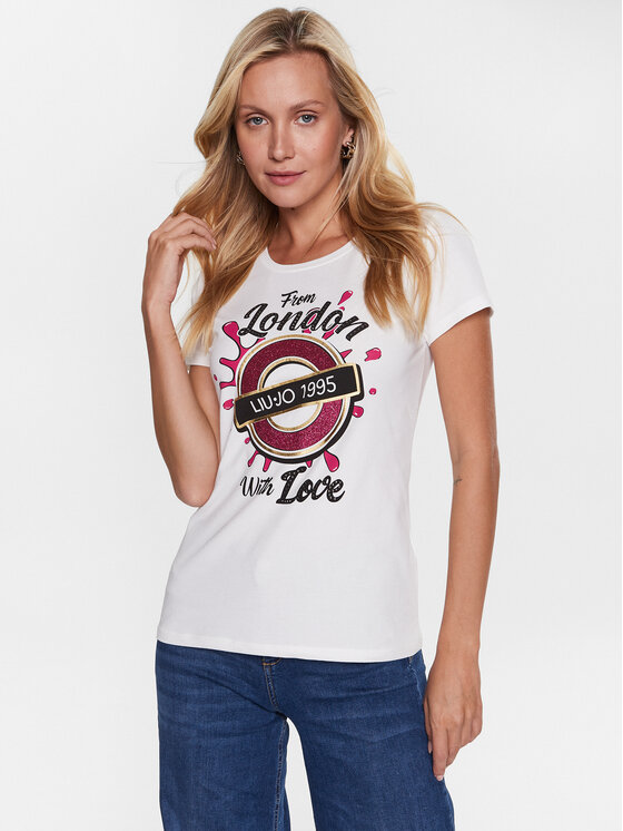 Liu Jo Sport Liu Jo Sport T-Shirt TA3104 J5003 Λευκό Regular Fit