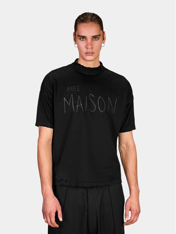 MADE BY SOCIETY MADE BY SOCIETY T-Shirt RAW FIT - T17577 Czarny Basic Fit