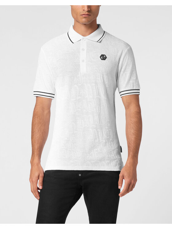 PHILIPP PLEIN PHILIPP PLEIN Polokošeľa 19465 Biela Slim Fit