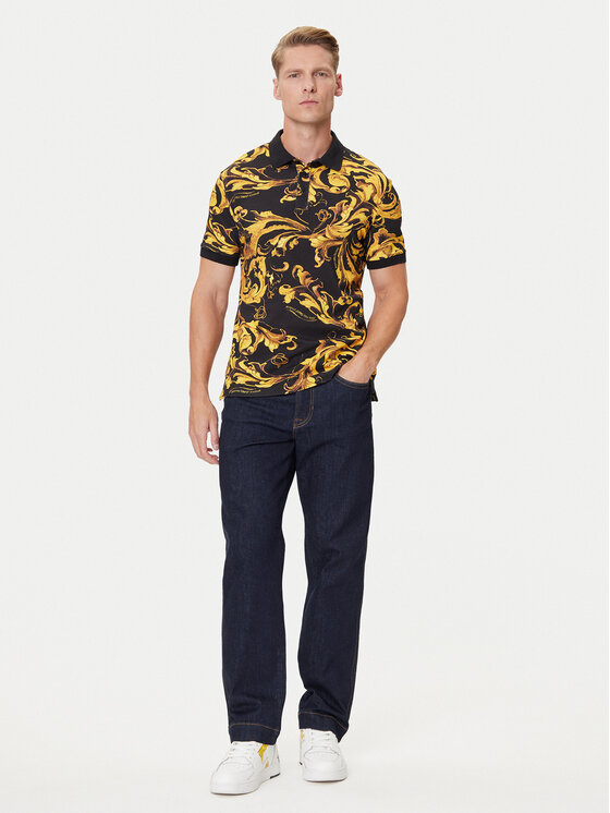 Versace Jeans Couture Versace Jeans Couture Polo 79GAG6S0 JS514 Czarny Regular Fit