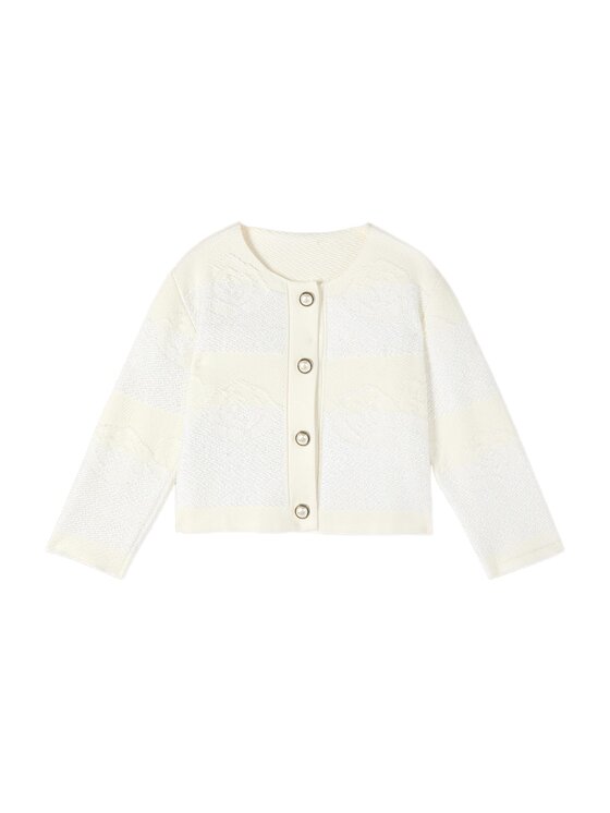 Oltre Oltre Cardigan M524J005296N011 Bianco Boxy Fit