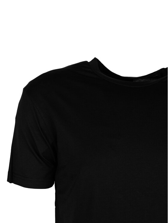 Les Hommes Les Hommes T-Shirt LS234335-469U | Back Lable Μαύρο Regular Fit
