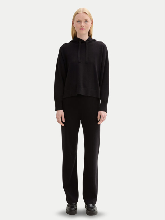 Tom Tailor Denim Tom Tailor Denim Sveter 1043338 Čierna Relaxed Fit
