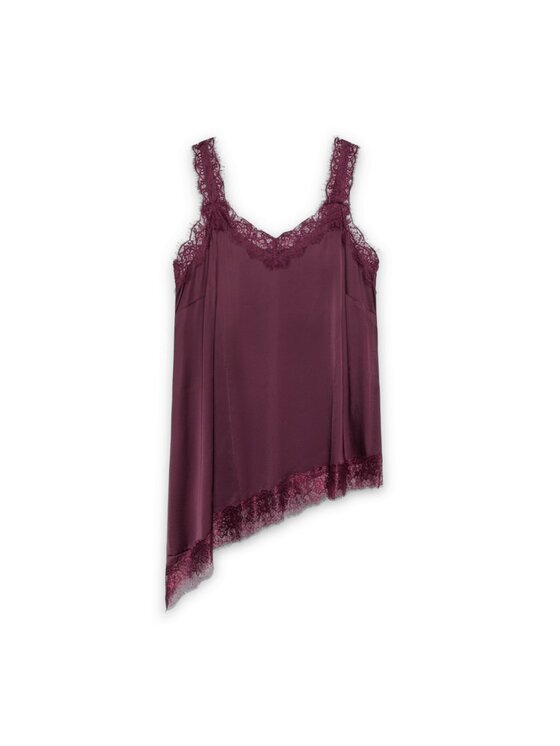 Fiorella Rubino Fiorella Rubino Top D011L000148N036 Bordowy Regular Fit