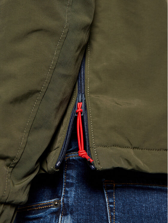Tommy Jeans Kurtka anorak Solid Popover DM0DM08760 Zielony Regular Fit
