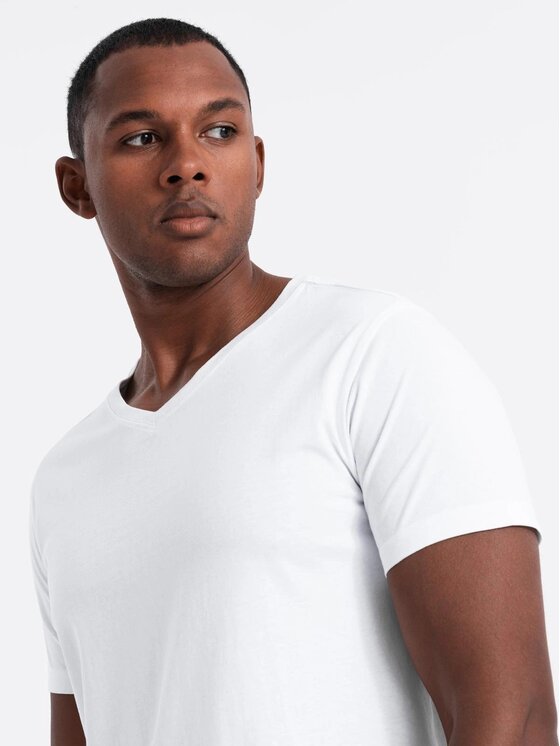 Ombre Ombre Komplet 3 t-shirtów OM-TSBS-0233 Zielony Regular Fit