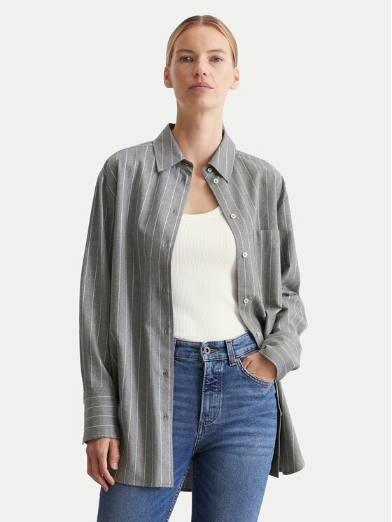 Marc O'Polo Marc O'Polo Marškiniai 408 1040 42449 Pilka Loose Fit