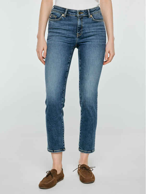BIG STAR BIG STAR Jeansy ADELA CROPPED Niebieski Skinny Fit
