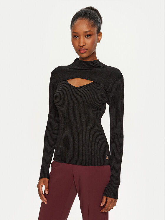 Artigli Artigli Svetr ACMA000070 Černá Slim Fit
