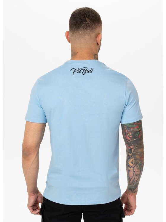 PITBULL PITBULL T-Shirt Koszulka męska EL JEFFE S Błękitny Regular Fit