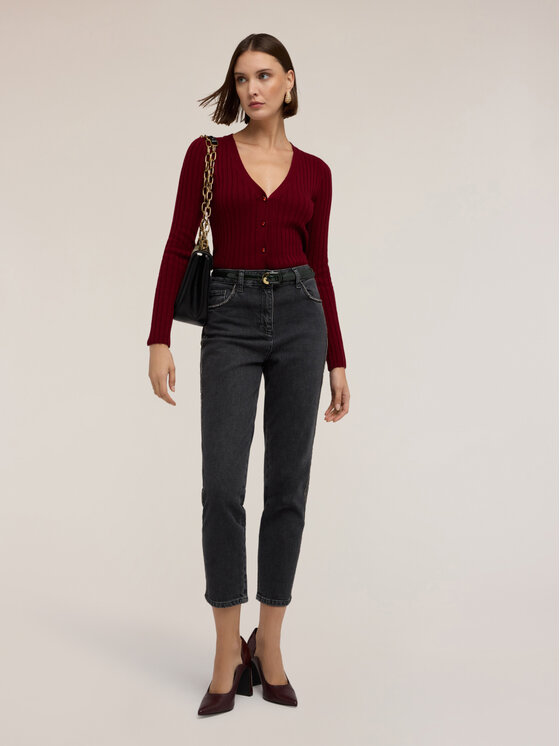 Motivi Motivi Maglione M047W003722N036 Bordeaux Slim Fit