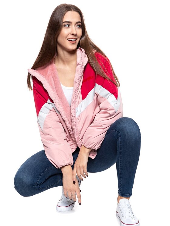 Wrangler Wrangler Giacca da donna COLOUR BLOCK JACKET Rosa Regular Fit