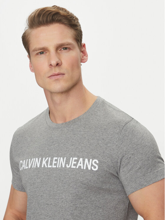 Calvin Klein Jeans Calvin Klein Jeans Тишърт Core Institutional Logo J30J307855 Сив Regular Fit