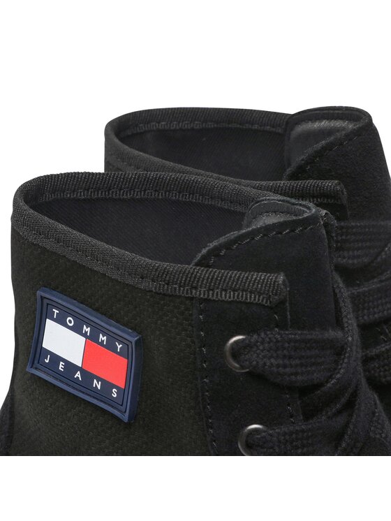 Tommy Jeans Tommy Jeans Μποτίνια Foxing Lace Up Boot EN0EN01915 Μαύρο