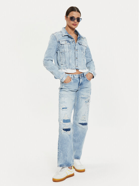 Tommy Jeans Tommy Jeans Kurtka jeansowa Izzie DW0DW18555 Niebieski Slim Fit