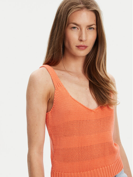 United Colors Of Benetton United Colors Of Benetton Top 1898DH018 Pomarańczowy Relaxed Fit