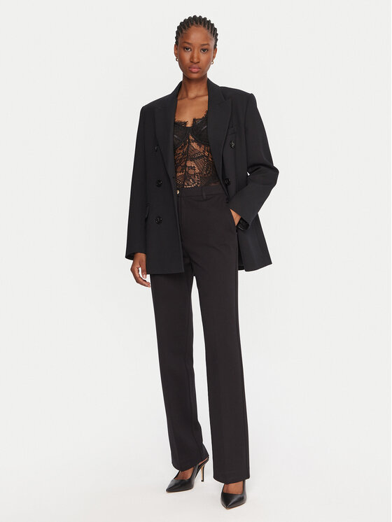 Guess Guess Medžiaginės kelnės W5YB66 KCMU2 Juoda Regular Fit
