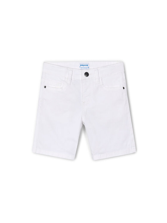 Mayoral Mayoral Шорти от плат 204 Бял Regular Fit