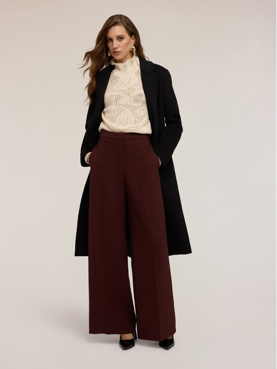 Motivi Motivi Pantaloni di tessuto P202Q004261N022 Marrone Over Fit